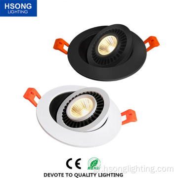 Φωτισμός HSong - 7W 12W LED 360 βαθμός περιστροφή GIMBAL COB DOWNLIGH